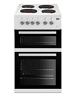 Beko 50cm Electric Double Cavity Cooker, KD532AW
