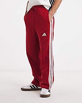 adidas Wide Leg 3 Stripes Fleece Pants