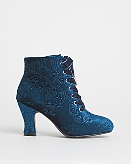 Joe Browns Velvet Lace Up Bootie E Fit