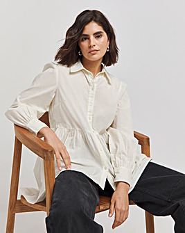 Pristine Dipped Back Smock Shirt