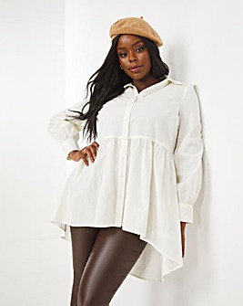 Pristine Dipped Back Smock Shirt