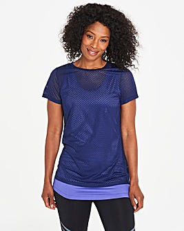 Sports Perforated Double Layer T-Shirt