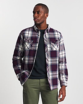Burgundy Quilted Check Shirt