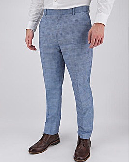 Blue Check Aaron Regular Fit Suit Trousers