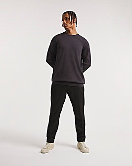 Cotton Crew Neck Knitted Jumper Long