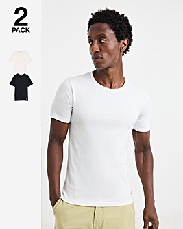 Armor Lux 2 Pack T-Shirt - Navy/White