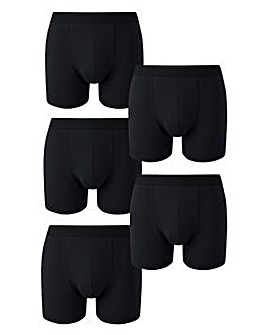 5 Pack Hipster Shorts Black