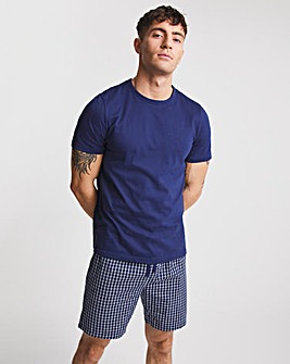 Check Short & T-Shirt Woven Pyjama Set