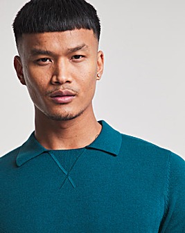 Knitted Sports Neck Polo