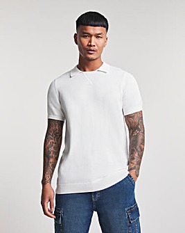 Knitted Sports Neck Polo