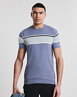 Colour Block Knitted T-shirt