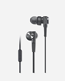 Sony MDR-XB55AP In-Ear Extra Bass Headphones with mic for phone calls - Black