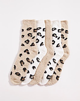 5 Pair Pack Fluffy Socks