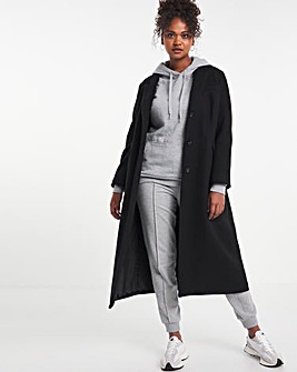 Black Slim Longline Coat