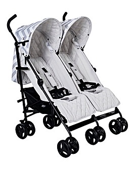 My Babiie Signature Range Billie Faiers Grey Chevron Double Stroller