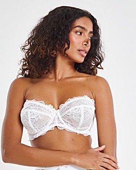 Pretty Secrets Ella Lace Multiway Wired Bra B-J - White