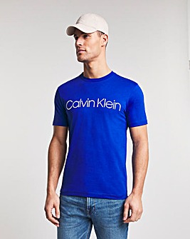 Calvin Klein Azure Blue Short Sleeve Front Logo T-Shirt