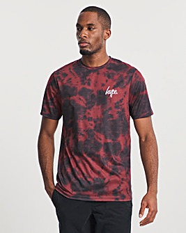 Hype Tie-Dye Print Deep Red T-Shirt