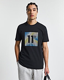11 Degrees 3D Linear Gradient Short Sleeve T-Shirt