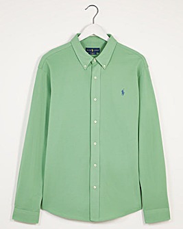 Polo Ralph Lauren Green Long Sleeve Mesh Shirt