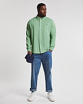 Polo Ralph Lauren Green Long Sleeve Mesh Shirt