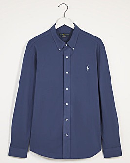 Polo Ralph Lauren Light Navy Long Sleeve Mesh Shirt