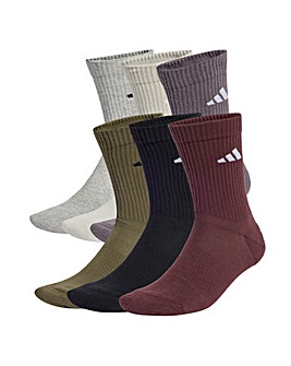 adidas Logo Crew 6 Pack Socks