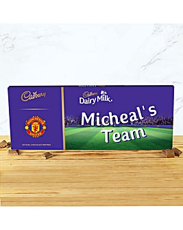 Cadbury Personalised Manchester United Dairy Milk 850g Bar