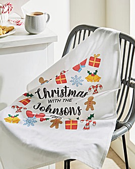 Personalised Christmas Family Tea Towel