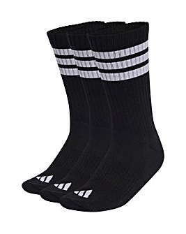adidas 3 Stripe 3 Pack Crew Socks