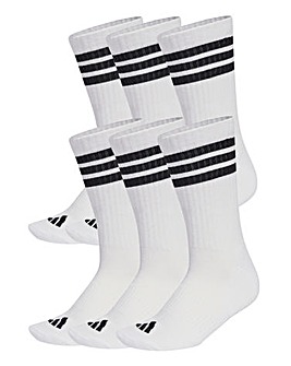adidas 3 Stripes 6 Pack Crew Socks