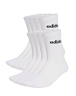 adidas Linear Logo 10 Pack Crew Socks