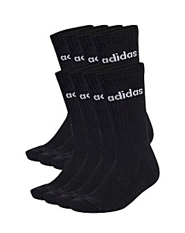 adidas Linear Logo 10 Pack Crew Socks