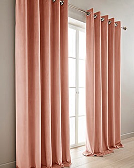 Luxury Heavyweight Velour Thermal Lined Eyelet Curtains
