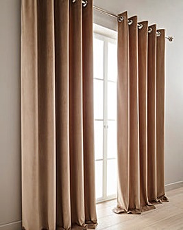 Luxury Heavyweight Velour Lined Eyelet Curtains