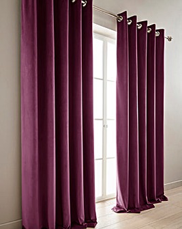 Luxury Heavyweight Velour Lined Eyelet Curtains