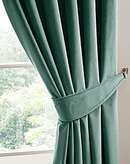 Green Curtains Blinds Poles Home J D Williams Luxury Velour Tie Backs