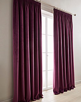 Luxury Heavyweight Velour Lined Pencil Pleat Curtains