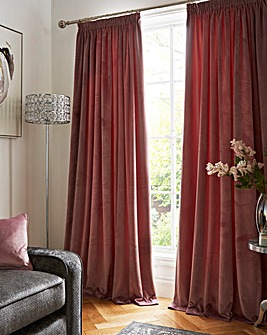 Luxury Heavyweight Velour Lined Pencil Pleat Curtains