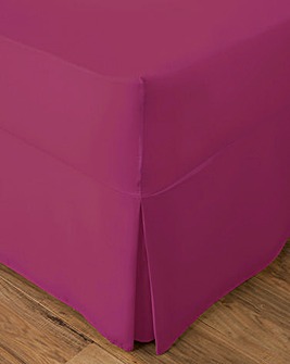 Easy-Care Plain-Dyed Fitted Valance Sheet