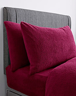 Supersoft Cosy Cuddle Fleece Housewife Pillow Case Pair