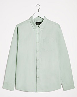 Sage Long Sleeve Plain Oxford Shirt Long