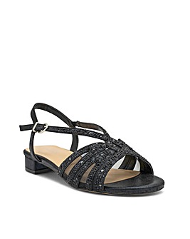 Paradox London Quest Wide E Fit Block Heel Sandal