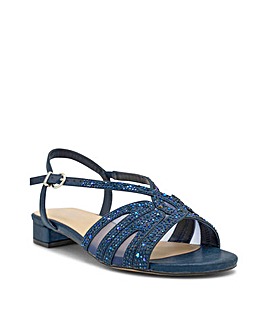 Paradox London Quest Wide E Fit Block Heel Sandal