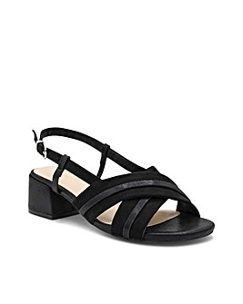 Paradox London Nancy Wide E Fit Block Heel Sandal