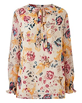 Together Bow Floral Blouse