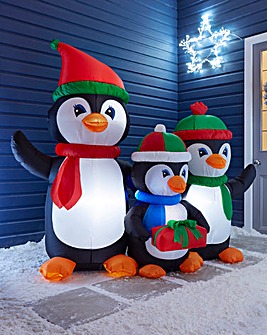 Inflatable Christmas Penguin Family - 1.5m