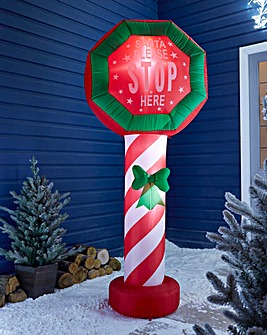 Inflatable Santa Stop Sign 1.8m
