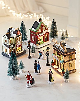 Christmas Market Scene - 17 Piece Set