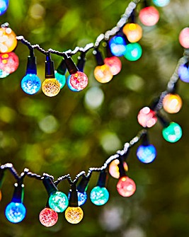 Mains Powered Crackle Ball String Lights